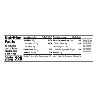Larabar Gluten Free Bar, Peanut Butter Chocolate Chip, Vegan, 16 Bars