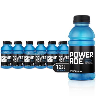 Powerade Mountain Berry Blast, Ion4 Electrolyte Enhanced Fruit Flavored Sports Drink W/ Vitamins B3, B6, And B12, Replenish Sodium, Calcium, Potassium, Magnesium