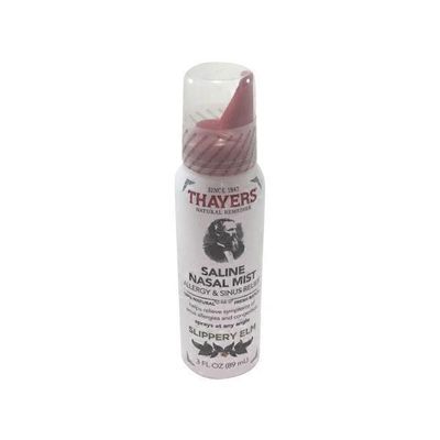 Thayers Natural Remedies Saline Nasal Mist Allergy & Sinus Relief Slippery Elm