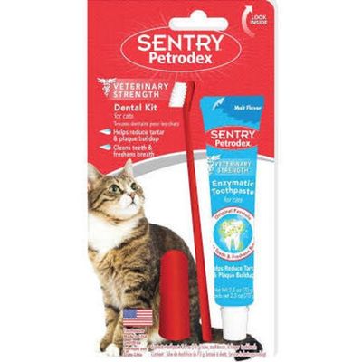 Sentry Pro Petrodex Veterinary Strength Dental Kit for Cats
