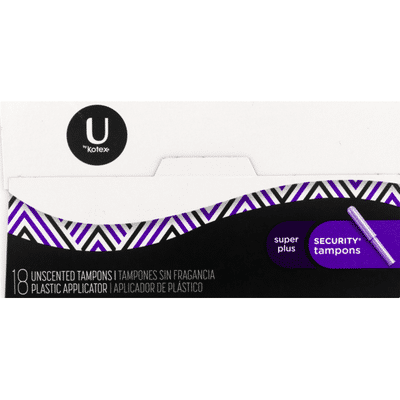 U By Kotex Security Tampons Super Plus Absorbency Unscented 18 Ct Instacart