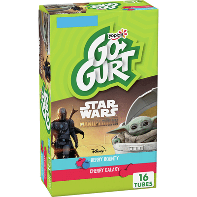 Go-Gurt Yogurt, Low Fat, Berry Bounty/Cherry Galaxy, Star Wars, Value Pack
