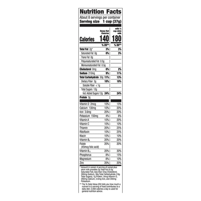 Honey Nut Cheerios Breakfast Cereal with Oats, Gluten Free