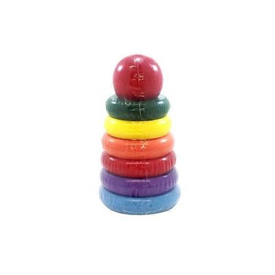 Petco Plastic Baby Kids Stacking Stack Up Educational Toy Rainbow Ring Tower