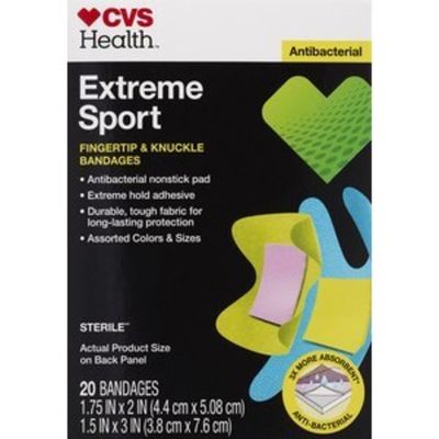 CVS Pharmacy Extreme Sport Fingertip & Knuckle Bandages, Assorted