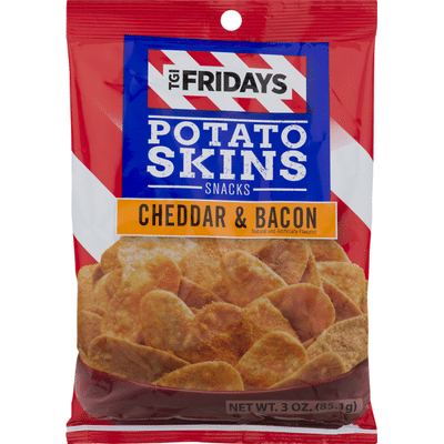 Tgi Fridays Potato Skins Snacks Cheddar Bacon 3 Oz Instacart