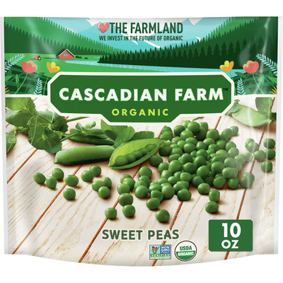 Cascadian Farm Organic, Non-GMO Sweet Peas, Frozen Vegetables