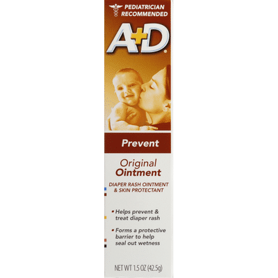A+d Diaper Rash Ointment & Skin Protectant, Prevent, Original