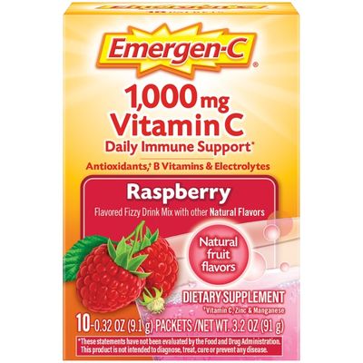 Emergen-C Vitamin C Fizzy Drink Mix Raspberry, Vitamin C Fizzy Drink Mix Raspberry