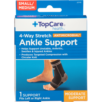 TopCare Ankle Support, 4-Way Stretch, Small/Medium