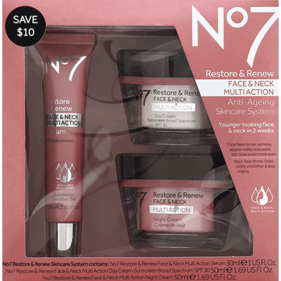 no7 restore & renew multi action skincare system