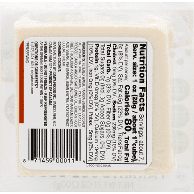 Daiya Farmhouse Block Monterey Jack Style Dairy Free 7 1 Oz Instacart