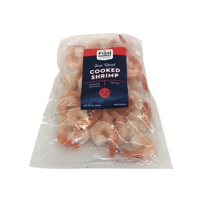 Sprouts Fish Market Cooked Farm-Raised Shrimp 41/50 Count, Frozen