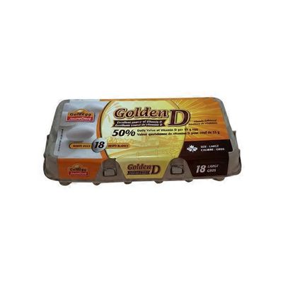 GoldEgg Large Golden D White Eggs