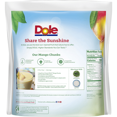 Dole Mango Chunks Frozen Fruit