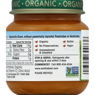 Earth's Best Stage 2 Sweet Potato Apricot Organic Baby Food
