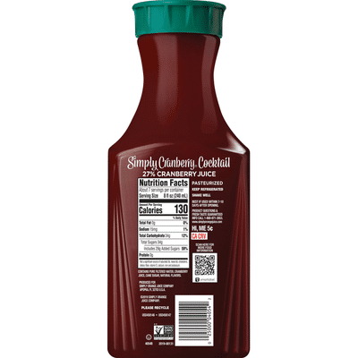 Simply Cranberry Cocktail Fruit Juice