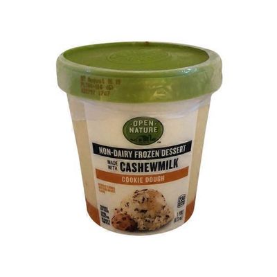 Open Nature Cookie Dough Flavored Plant Based Cashew Non-dairy Frozen Dessert