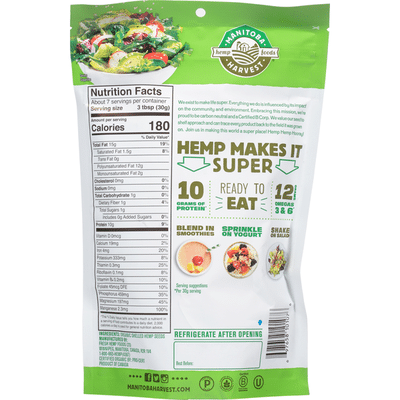 Manitoba Harvest Hemp Seeds, Shelled, Organic, Hemp Hearts