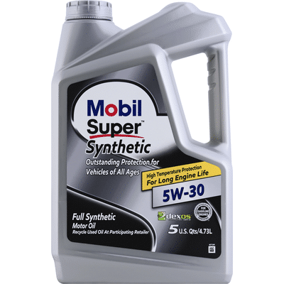 Mobil Motor Oil, Full Synthetic, 5W-30