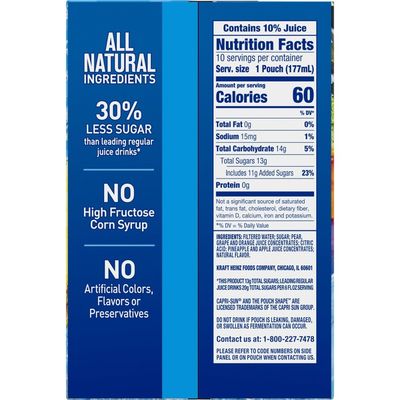 Capri Sun Pacific Cooler Mixed Fruit Naturally Flavored Juice Drink Blend