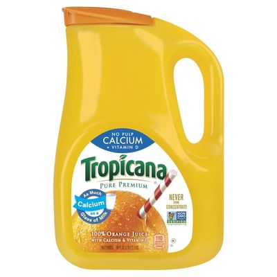 Tropicana No Pulp with Calcium & Vitamin D 100% Orange Juice