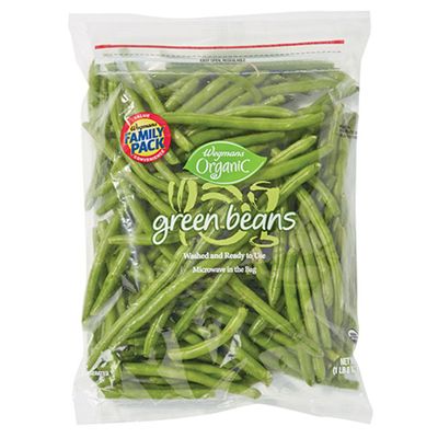 Wegmans Organic Cleaned and Cut Trimmed Green Beans, FAMILY PACK