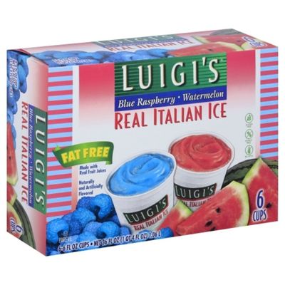 Luigi's Italian Ice, Real, Blue Raspberry/Watermelon
