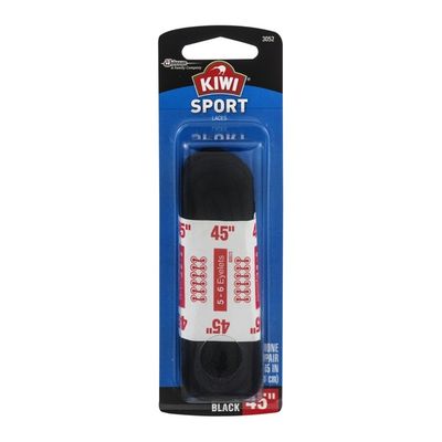 Kiwi Sport Laces Round Black 45"