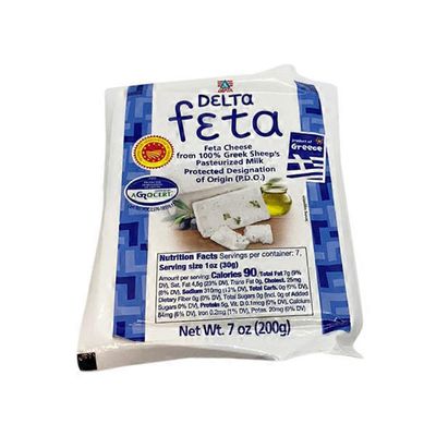 Delta Feta Cheese From 100% Greek Sheep's Pasteurized Milk (each ...