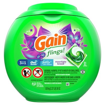 Gain Flings Liquid Laundry Detergent, Moonlight Breeze Scent