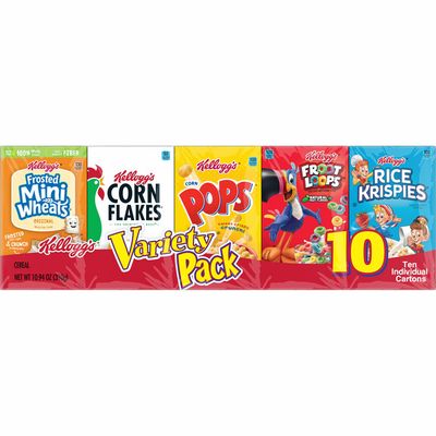 Kellogg's Breakfast Cereal, Single Serve Cereal To Go, Kids Snacks, Variety Pack