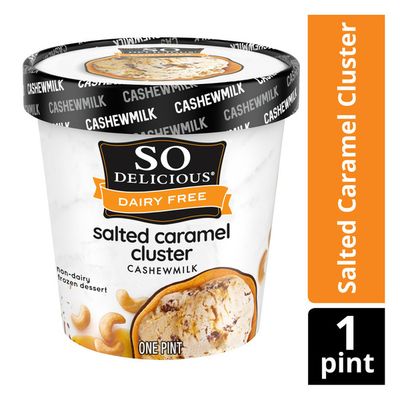 So Delicious Dairy Free Salted Caramel Cluster Cashew Milk Frozen Dessert