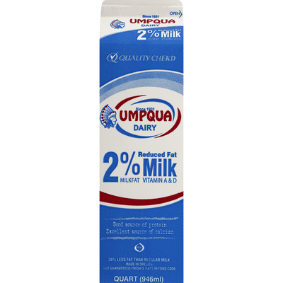 Umpqua Milk, Reduced Fat, 2% Milkfat