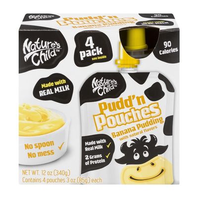 Nature's Child Pudd'n Pouches Banana Pudding - 4 CT