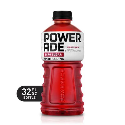 Powerade Sugar Fruit Punch, Ion4 Electrolyte Enhanced Fruit Flavored Sugar Calorie Sports Drink W/ Vitamins B3, B6, And B12, Replenish Sodium, Calcium, Potassium, Magnesium