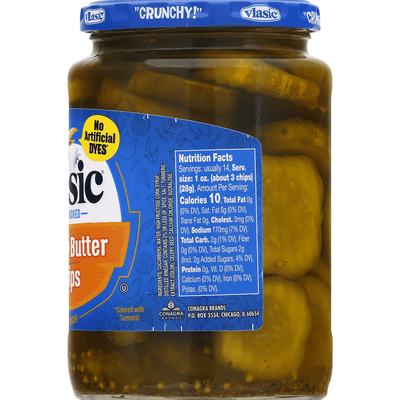 Vlasic Pickles Bread Butter Chips 24 Fl Oz Delivery Or Pickup Near Me Instacart