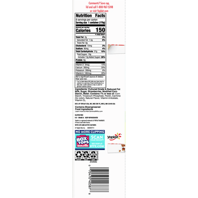 Yoplait Original Yogurt, Strawberry Low Fat Yogurt, 8 Count