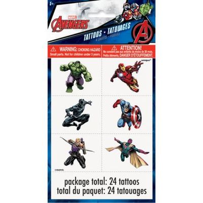 Unique Tattoos, Marvels Avengers, 4 Sheets