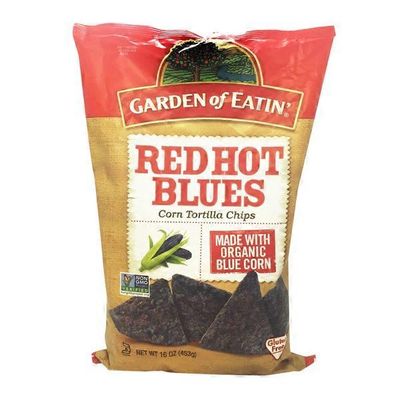 Garden of Eatin Tortilla Chips, Corn, Red Hot Blues