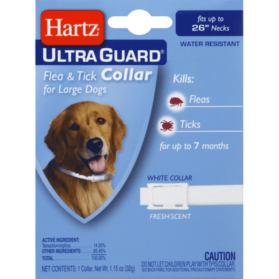 Hartz Flea & Tick Collar, for Large Dogs, White, Fresh Scent
