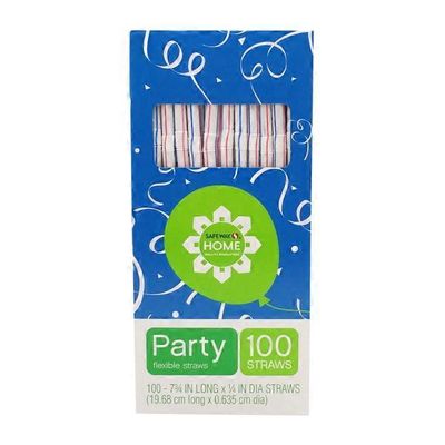 Signature Home Party Flexible Straws