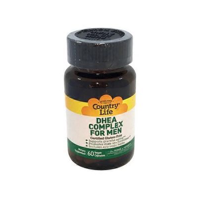 Country Life Dhea Complex For Men Supports Graceful Aging, Promotes Male Sex Hormones, Includes Ayurvedic Herbs Dietary Supplement Vegan Capsules