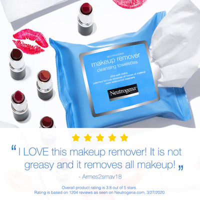 Neutrogena® Makeup Remover Cleansing Towelettes, 25 Count