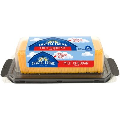 Crystal Farms Cracker Cuts Mild Cheddar Cheese Slices