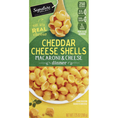 Signature Select Macaroni & Cheese Dinner, Cheddar Cheese Shells