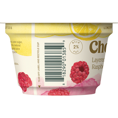 Chobani Yogurt, Greek, Low-Fat, Raspberry Lemonade, Layered