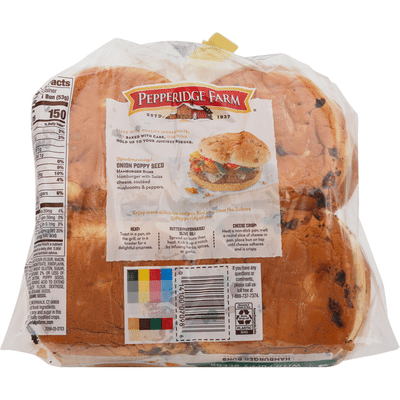 Pepperidge Farm® Bakery Classics Onion with Poppy Seeds Hamburger Buns