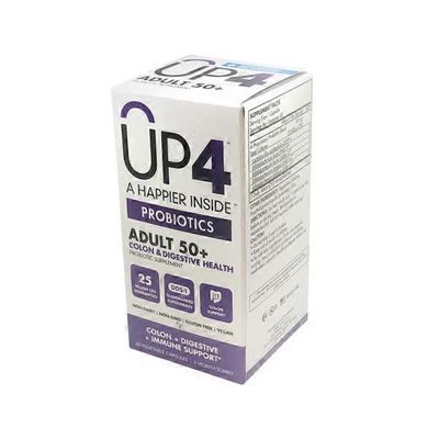 up4 Adult 50+ Colon + Digestive Health Probiotic Supplement Vegetarian Capsules