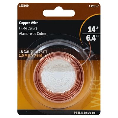 Hillman Group Wire, Copper, 18 Gauge